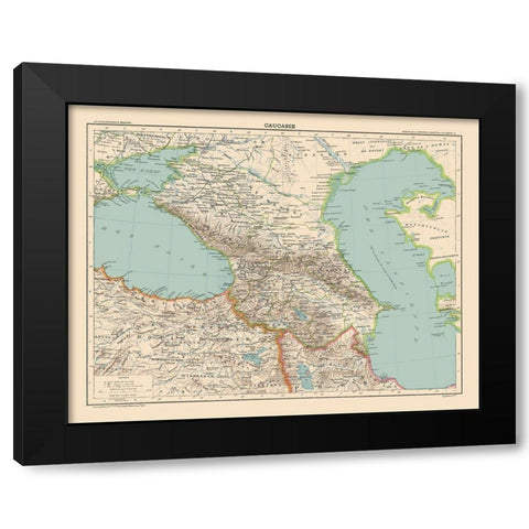 Russia - Schrader 1908 Black Modern Wood Framed Art Print with Double Matting by Schrader