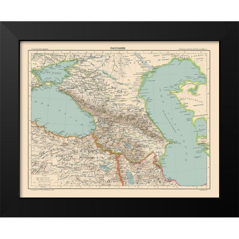 Russia - Schrader 1908 Black Modern Wood Framed Art Print by Schrader