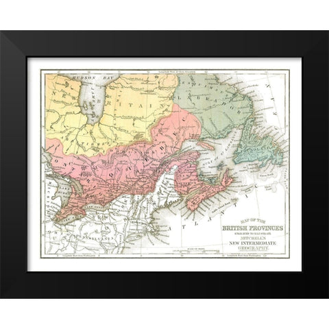 British Provinces Canada - Mitchell 1869 Black Modern Wood Framed Art Print by Mitchell