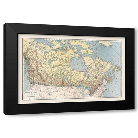 Newfoundland Canada - Reynold 1921 Black Modern Wood Framed Art Print by Reynold
