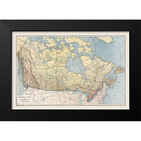 Newfoundland Canada - Reynold 1921 Black Modern Wood Framed Art Print by Reynold