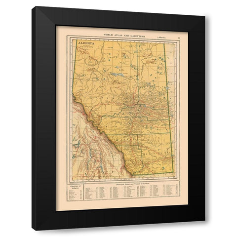 Alberta Canada - Reynold 1921 Black Modern Wood Framed Art Print by Reynold