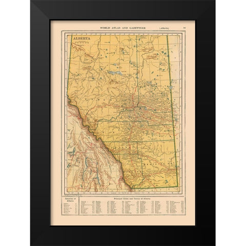 Alberta Canada - Reynold 1921 Black Modern Wood Framed Art Print by Reynold