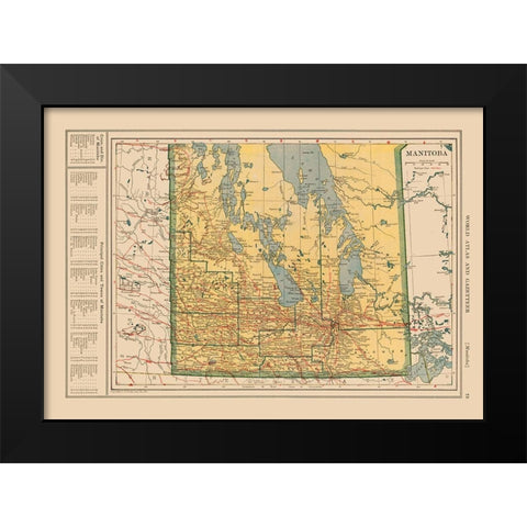 Manitoba Canada - Reynold 1921 Black Modern Wood Framed Art Print by Reynold