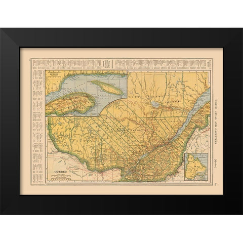 Quebec Canada - Reynold 1921 Black Modern Wood Framed Art Print by Reynold