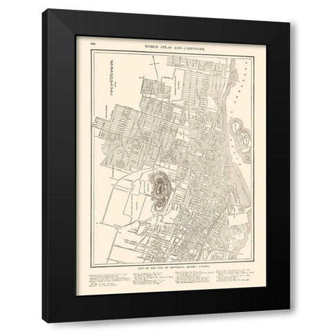 Quebec Canada - Reynold 1921 Black Modern Wood Framed Art Print by Reynold