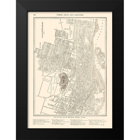 Quebec Canada - Reynold 1921 Black Modern Wood Framed Art Print by Reynold