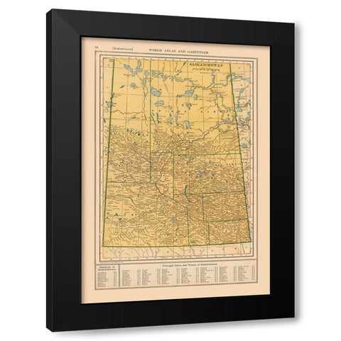 Saskatchewan Canada - Reynold 1921 Black Modern Wood Framed Art Print with Double Matting by Reynold