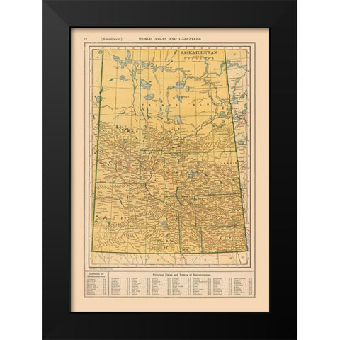 Saskatchewan Canada - Reynold 1921 Black Modern Wood Framed Art Print by Reynold