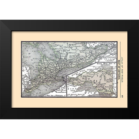 Ontario Canada - Alden 1886 Black Modern Wood Framed Art Print by Alden