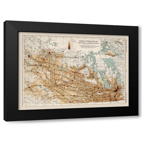 Saskatchewan Manitoba Canada 1911 - Chalifour 1915 Black Modern Wood Framed Art Print by Chalifour