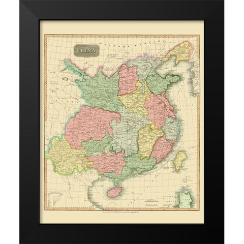 China - Thomson 1815 Black Modern Wood Framed Art Print by Thomson
