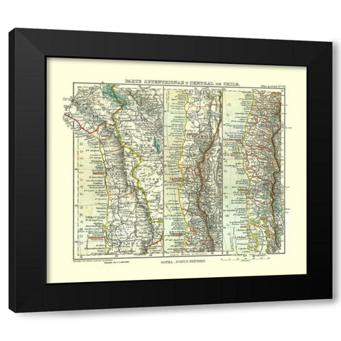 Northern Central Chile South America - Perthes Black Modern Wood Framed Art Print by Perthes