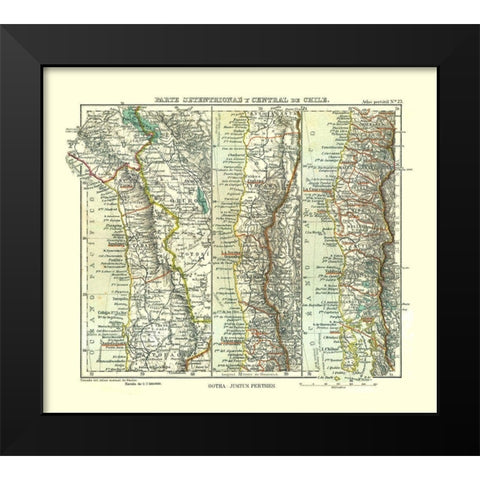 Northern Central Chile South America - Perthes Black Modern Wood Framed Art Print by Perthes