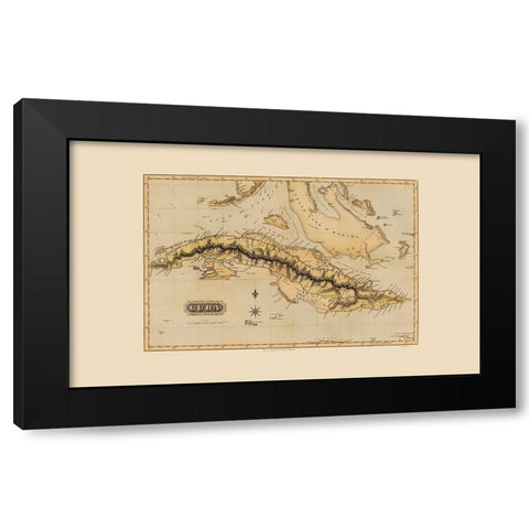 Caribbean Cuba - Lucas 1823 Black Modern Wood Framed Art Print by Lucas