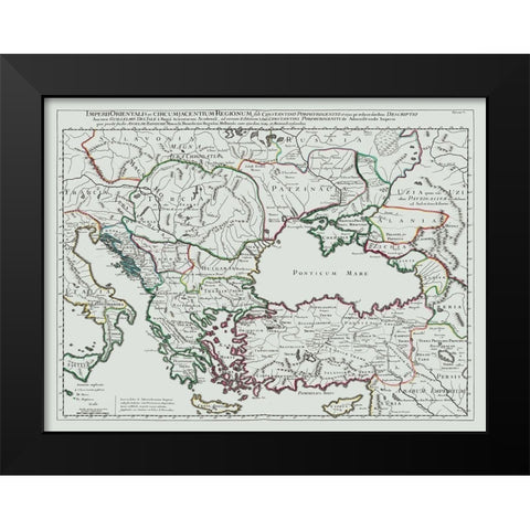 Eastern Empires France Italy North Macedonia Black Modern Wood Framed Art Print by De L''isle