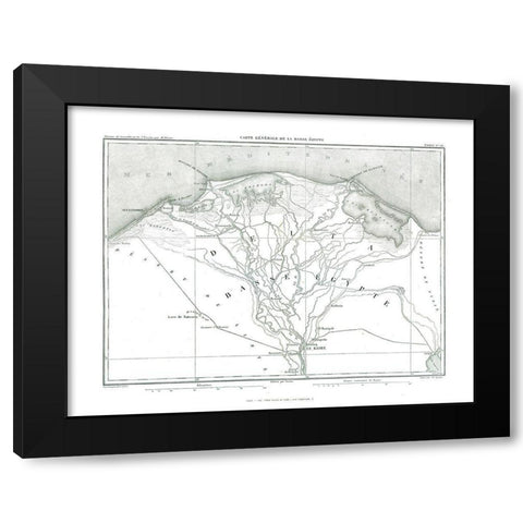 Africa Egypt - Thiers 1866 Black Modern Wood Framed Art Print with Double Matting by Thiers