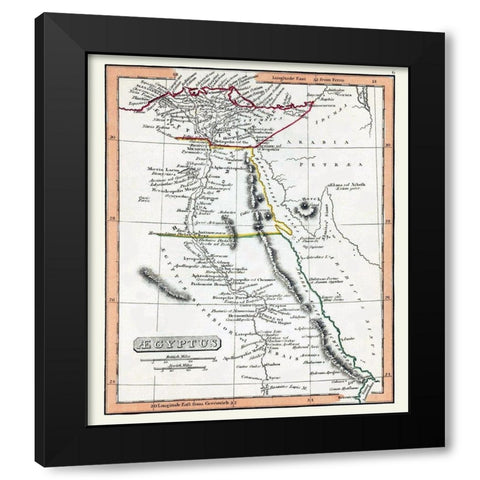 Africa Egypt - Fenner 1830 Black Modern Wood Framed Art Print by Fenner