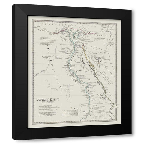 Africa Ancient Egypt -Long 1831 Black Modern Wood Framed Art Print by Long