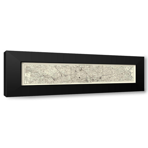 London England Central Section 2 - Bartholomew Black Modern Wood Framed Art Print with Double Matting by Bartholomew