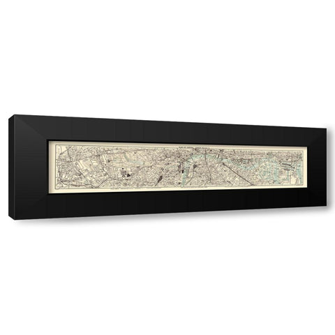 London England Central Section 3 - Bartholomew Black Modern Wood Framed Art Print by Bartholomew