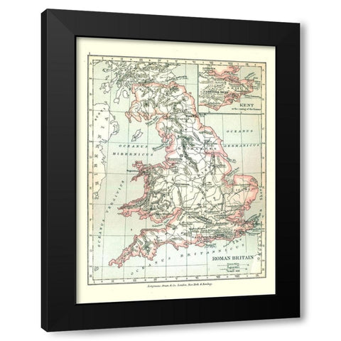 Roman Britain Circa 400 Scotland - Gardiner 1902 Black Modern Wood Framed Art Print with Double Matting by Gardiner