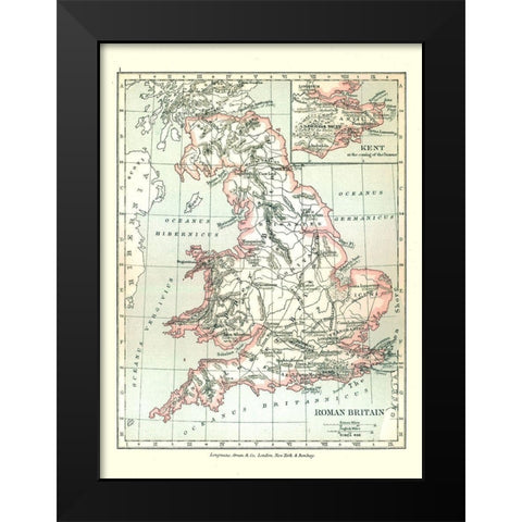 Roman Britain Circa 400 Scotland - Gardiner 1902 Black Modern Wood Framed Art Print by Gardiner