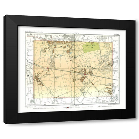 New Eltham London England - Philip 1904 Black Modern Wood Framed Art Print with Double Matting by Philip