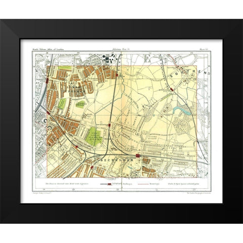 Sydenham Beckenham London England - Philip 1904 Black Modern Wood Framed Art Print by Philip