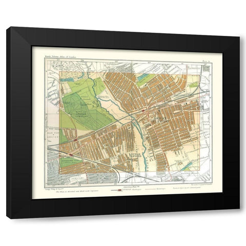 Great Ilford London England - Philip 1904 Black Modern Wood Framed Art Print with Double Matting by Philip