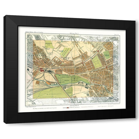 Kensal Green London England - Philip 1904 Black Modern Wood Framed Art Print with Double Matting by Philip