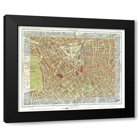 Islington London England - Philip 1904 Black Modern Wood Framed Art Print with Double Matting by Philip
