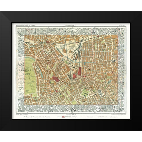 Islington London England - Philip 1904 Black Modern Wood Framed Art Print by Philip