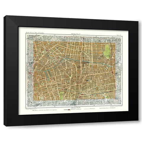 Hoxton London England - Philip 1904 Black Modern Wood Framed Art Print with Double Matting by Philip