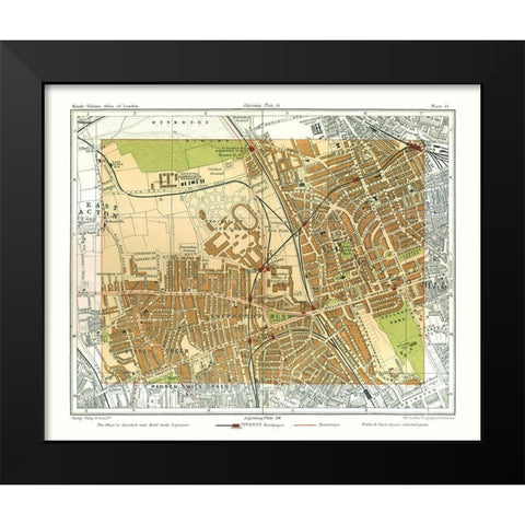 Shepherds Bush London England - Philip 1904 Black Modern Wood Framed Art Print by Philip