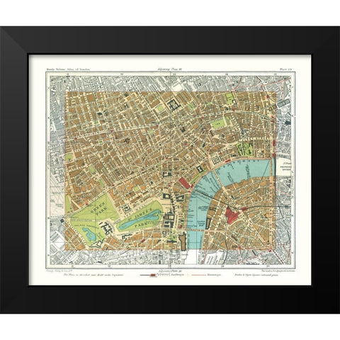 Victoria Embankment London England - Philip 1904 Black Modern Wood Framed Art Print by Philip