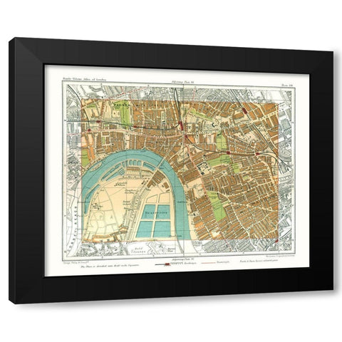 Hammersmith London England - Philip 1904 Black Modern Wood Framed Art Print with Double Matting by Philip