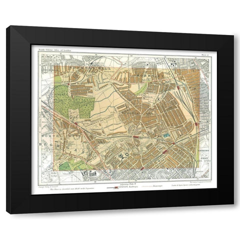 Highgate London England - Philip 1904 Black Modern Wood Framed Art Print with Double Matting by Philip