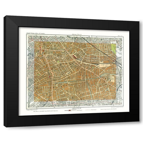 Walworth London England - Philip 1904 Black Modern Wood Framed Art Print with Double Matting by Philip