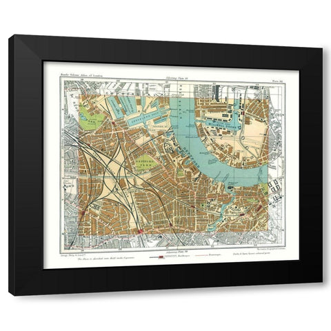Deptford London England - Philip 1904 Black Modern Wood Framed Art Print with Double Matting by Philip