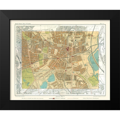 Tottenham London England - Philip 1904 Black Modern Wood Framed Art Print by Philip