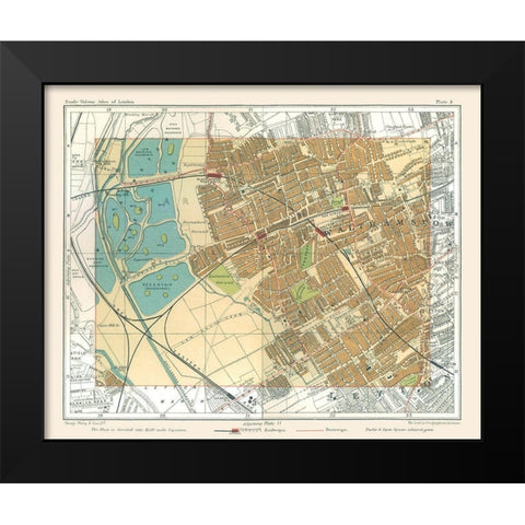 Walthamstow London England - Philip 1904 Black Modern Wood Framed Art Print by Philip