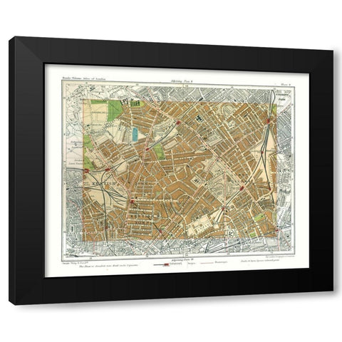 Holloway London England - Philip 1904 Black Modern Wood Framed Art Print with Double Matting by Philip
