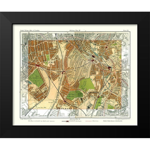 Ladywell London England - Philip 1904 Black Modern Wood Framed Art Print by Philip