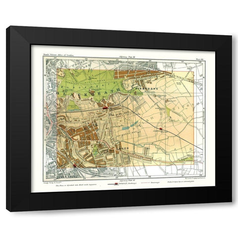 Blackheath London England - Philip 1904 Black Modern Wood Framed Art Print with Double Matting by Philip
