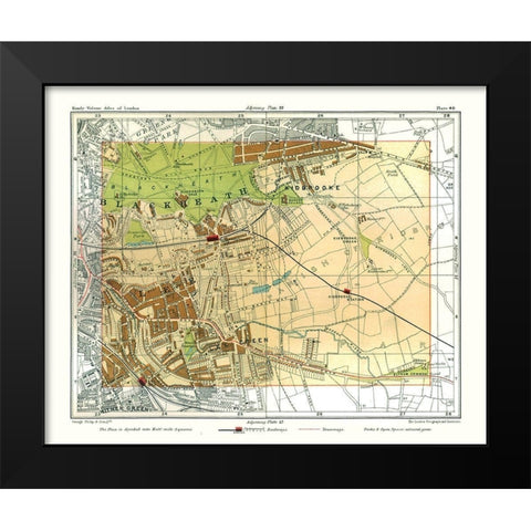 Blackheath London England - Philip 1904 Black Modern Wood Framed Art Print by Philip