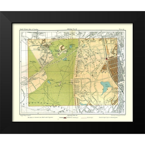 Wimbledon Park London England - Philip 1904 Black Modern Wood Framed Art Print by Philip
