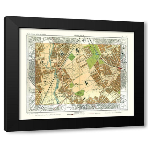 Wandsworth Common London England - Philip 1904 Black Modern Wood Framed Art Print with Double Matting by Philip