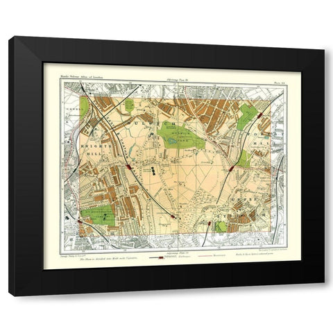 Dulwich London England - Philip 1904 Black Modern Wood Framed Art Print with Double Matting by Philip