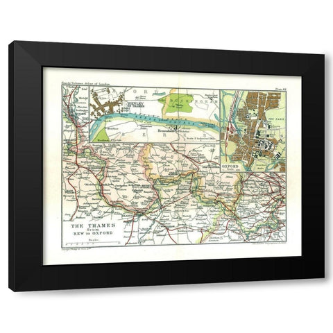 River Thames London England - Philip 1904 Black Modern Wood Framed Art Print with Double Matting by Philip